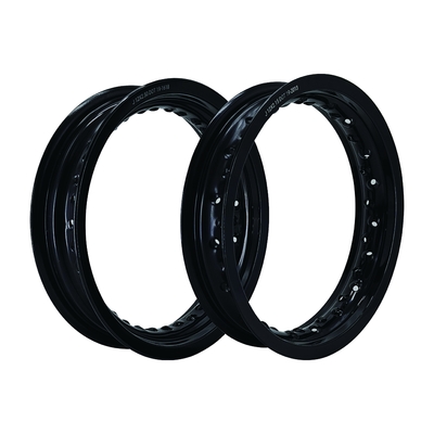 Ruedas negras de motocicleta retro de 12 pulgadas con logotipo personalizado y rendimiento mejorado