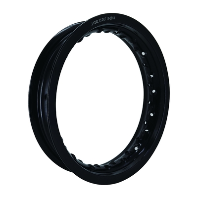 Ruedas negras de motocicleta retro de 12 pulgadas con logotipo personalizado y rendimiento mejorado