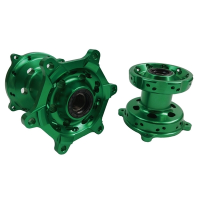 Reemplazar/reparar motocicletas CNC con centros de ruedas delanteros y traseros verdes para KX250 06-08 19-20 KX250F KX450F 06-18