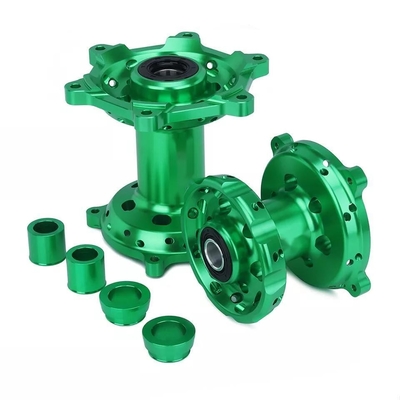 Reemplazar/reparar motocicletas CNC con centros de ruedas delanteros y traseros verdes para KX250 06-08 19-20 KX250F KX450F 06-18