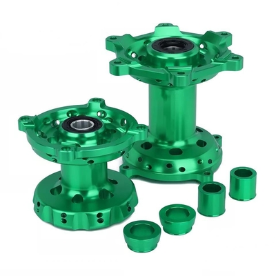 Reemplazar/reparar motocicletas CNC con centros de ruedas delanteros y traseros verdes para KX250 06-08 19-20 KX250F KX450F 06-18