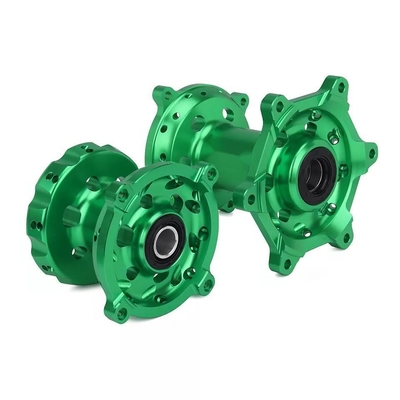 Reemplazar/reparar motocicletas CNC con centros de ruedas delanteros y traseros verdes para KX250 06-08 19-20 KX250F KX450F 06-18