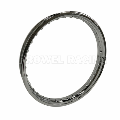 1.60x18 de acero inoxidable de la motocicleta de la rueda de la llanta en plata