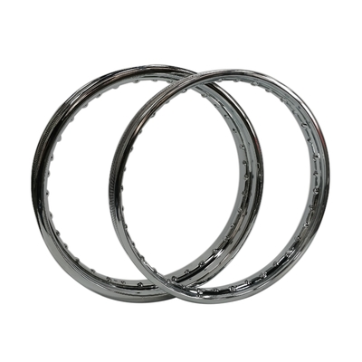 WM 1.85-18&quot; 36 agujeros de la motocicleta de acero cromo