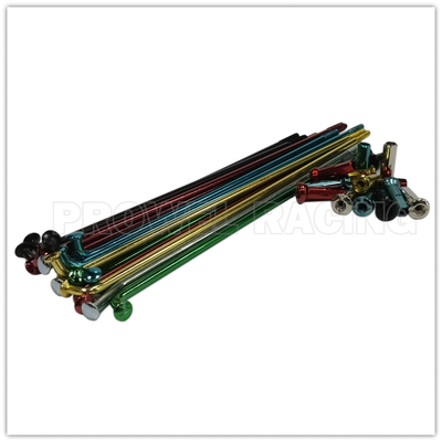 Cuchillos y pezones de latón recubiertos de negro para 8G 9G 10G Kit de cuchillos de acero al carbono para motocicletas