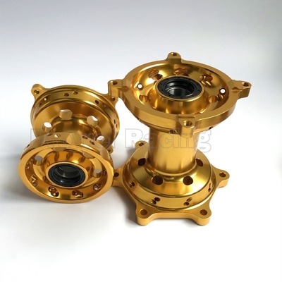 Motocicleta CNC ruedas delanteras traseras centros de carga kits en plata para RMZ 250 07-18 RMZ 450 05-18