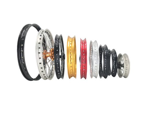10 12 14 16 17 18 19 21 Ruedas de motocicleta de 23 pulgadas con anodización y logotipo personalizado