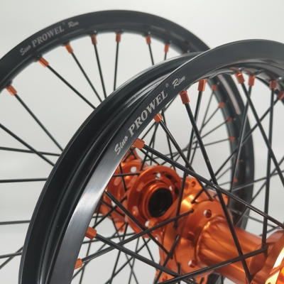 Reemplazar/reparar las ruedas anodizantes negras 21/18 Enduro para KTM EXC 125-530CC 2003-2023