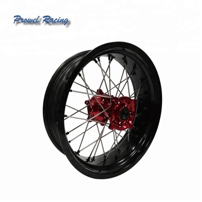 Aluminio 6061 T6 Motocicleta Motocross Supermoto Aleación Rim de la rueda tamaño 5.0x17 para su