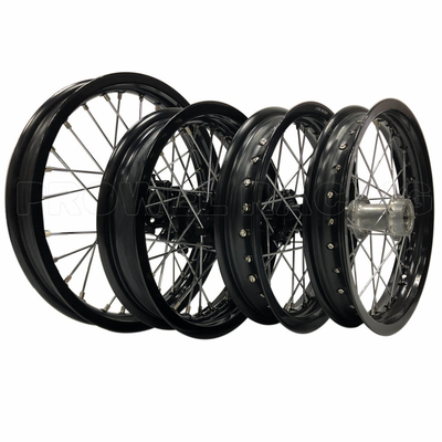 Top-Notch Rim trasero tamaño 1.85X12 Black Pit Bike Motos de ruedas de rayos para CRF150