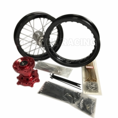 Revestimiento negro 1.60x14'' Ruedas de aleación de motocicletas para pitbikes Material de aluminio 6161-T6