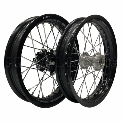 Revestimiento negro 1.60x14'' Ruedas de aleación de motocicletas para pitbikes Material de aluminio 6161-T6