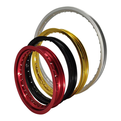 16 pulgadas de anodizante rojo para motocicletas llantas de aleación de aluminio para una durabilidad excepcional