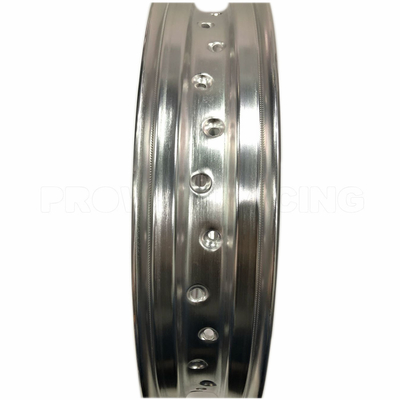 Finalización de plata WM 2.50x18 Rodillas de aluminio de aleación de motocicleta