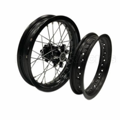 10&quot; 12&quot; 14&quot; llantas de la rueda de la aleación de la motocicleta en negro brillante para las motocicletas de niños