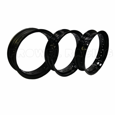 7116 T6 Negro Brillante 3.50x17 pulgadas de motocicleta llantas de aleación para Supermoto