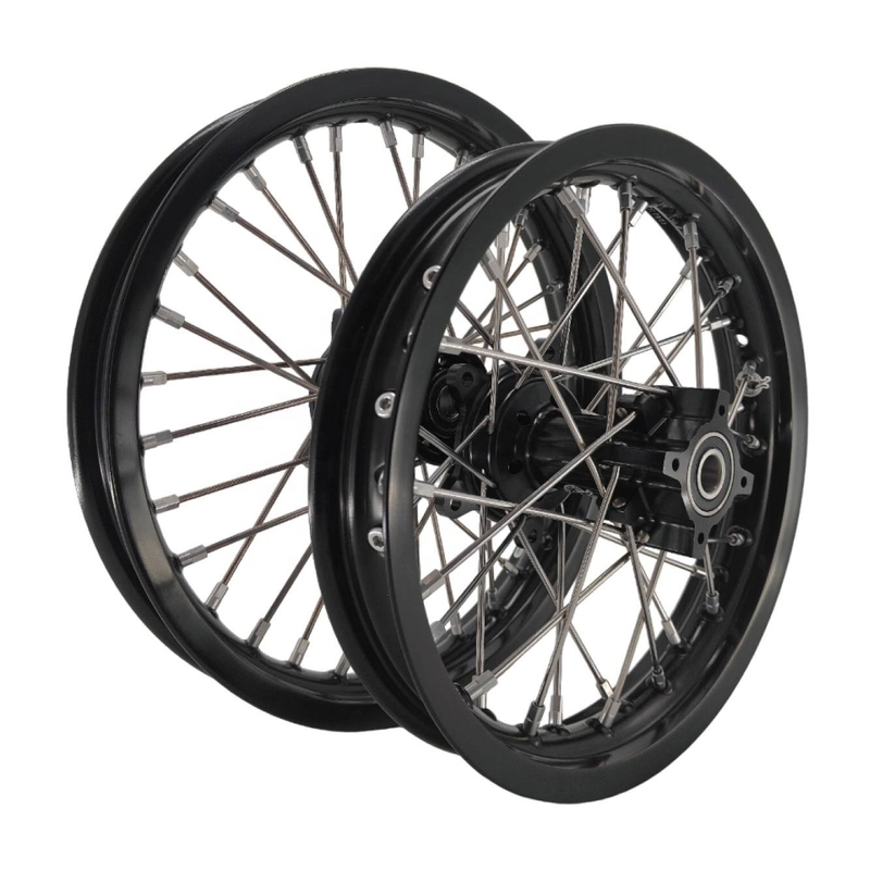 Perfecto reemplazo de las ruedas de Pitbike Kid para KTM 65 SX 2002-2024 Plata Negro