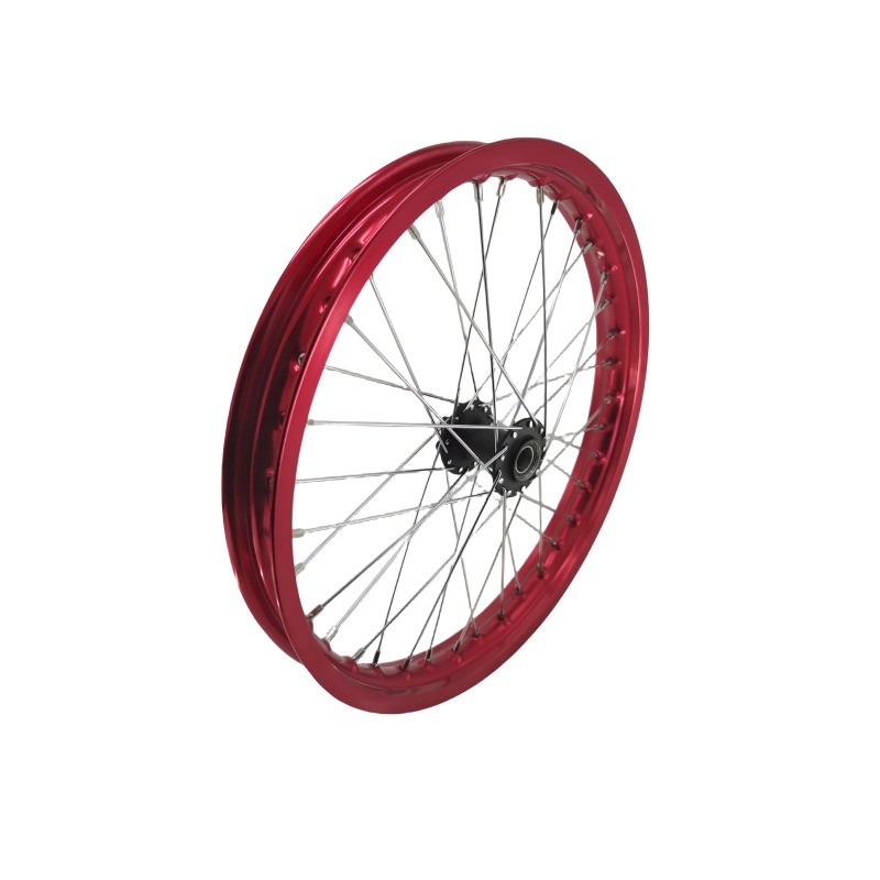16 pulgadas Rojo ruedas de motocicleta llantas y juegos de ruedas de aleación de aluminio para un rendimiento óptimo