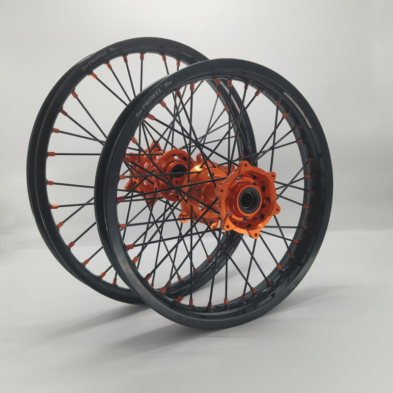 Reemplazar/reparar las ruedas anodizantes negras 21/18 Enduro para KTM EXC 125-530CC 2003-2023