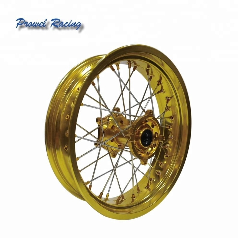 Supermoto 17 pulgadas de aleación de aluminio para motocicletas con ruedas de aluminio 6061 T6