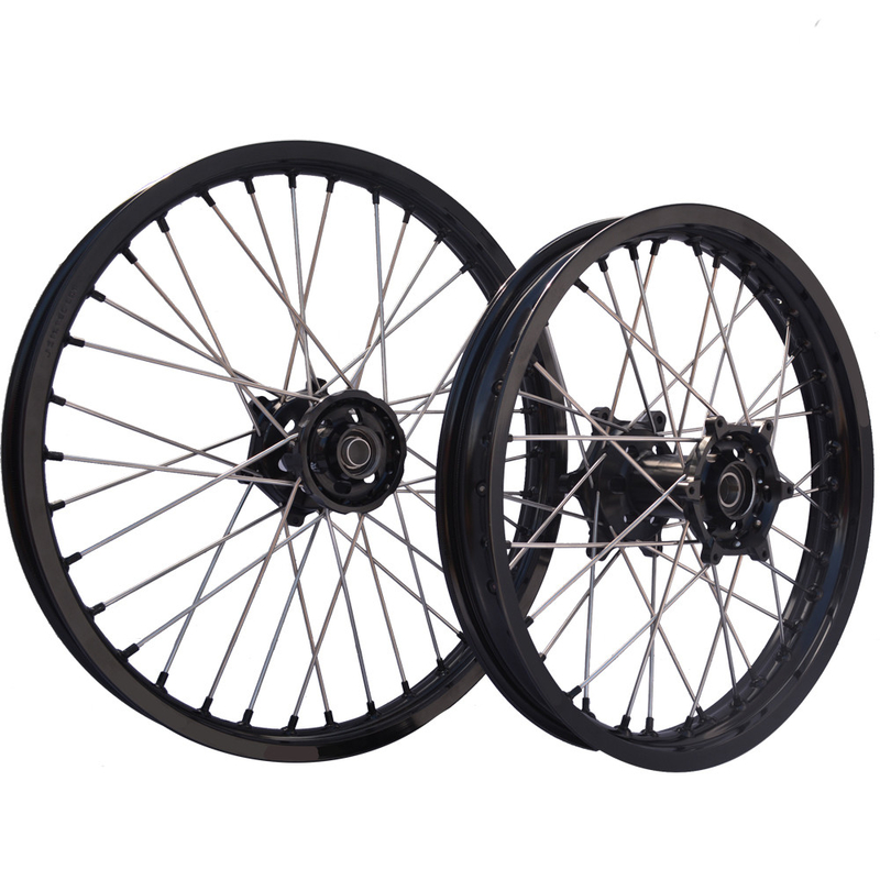 Rodillas de aleación de 19 pulgadas de color negro para bicicleta fuera de carretera Logotipo personalizado de motocicleta