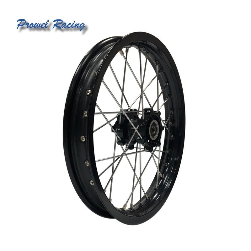 Revestimiento negro 1.60x14'' Ruedas de aleación de motocicletas para pitbikes Material de aluminio 6161-T6