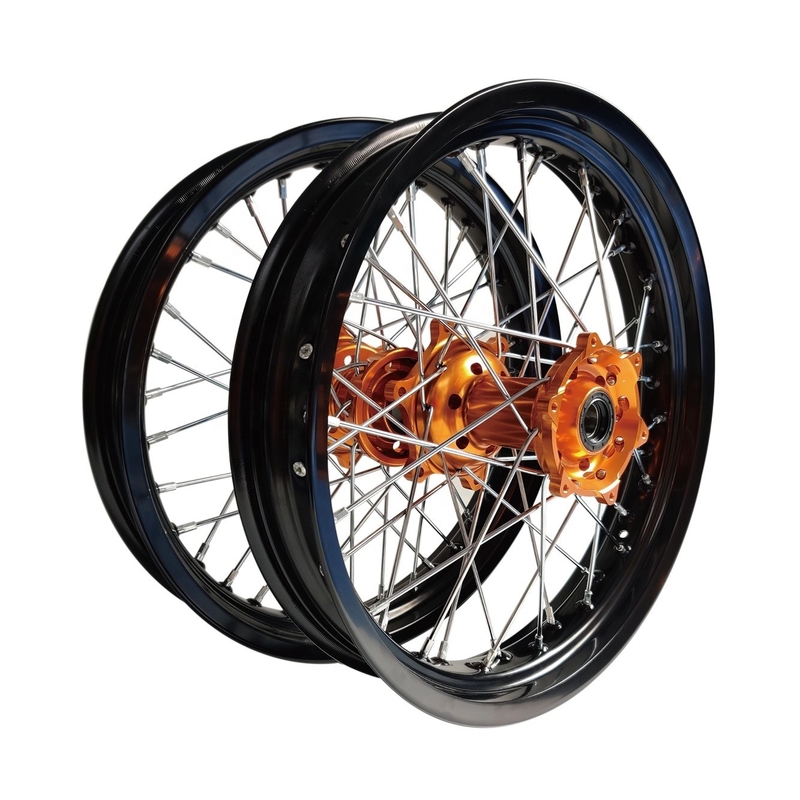 2.50-17 y 3.00x17 pulgadas de motocicleta de aleación de ruedas de espadas para SX250 diseño personalizado