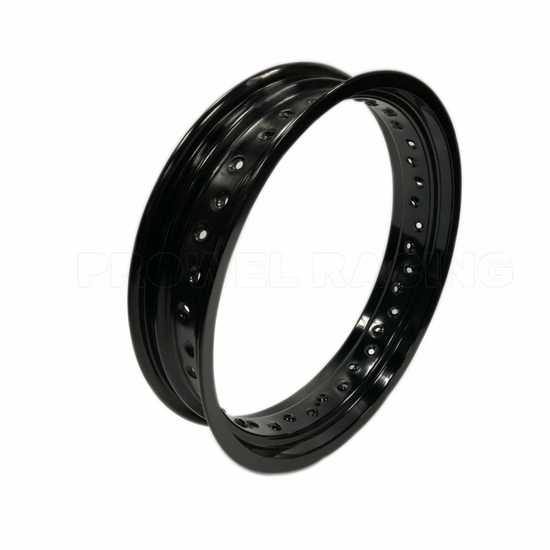 7116 T6 Negro Brillante 3.50x17 pulgadas de motocicleta llantas de aleación para Supermoto